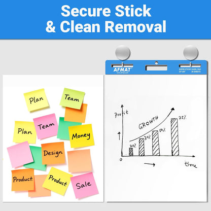 Blocs de papier adhésifs AFMAT, 63,5 x 76,2 cm, pour tableau de conférence, pour enseignants, super adhésifs et résistants aux bavures, pour bureau, salle de classe, tableau blanc, mur, fenêtres, 30 feuilles/bloc, 5 blocs