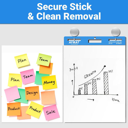 AFMAT Sticky Easel Pads, 20 in x 23 in Flip Chart Paper for Teachers, 30 Sheets/Pad, 8 Pads,Model:AFEP28BL