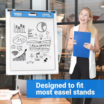 AFMAT Sticky Easel Pads, 20 in x 23 in Flip Chart Paper for Teachers, 30 Sheets/Pad, 8 Pads,Model:AFEP28BL