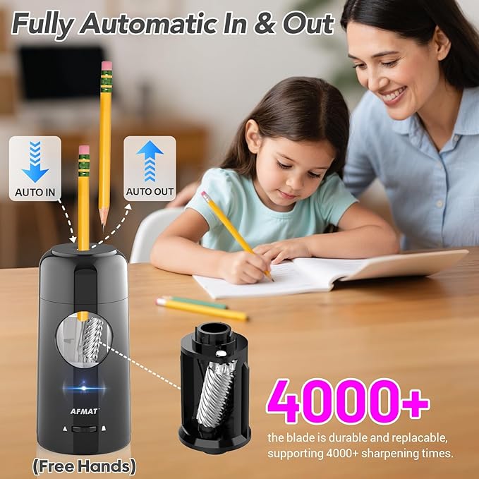 Rechargeable Automatic Electric Pencil Sharpener