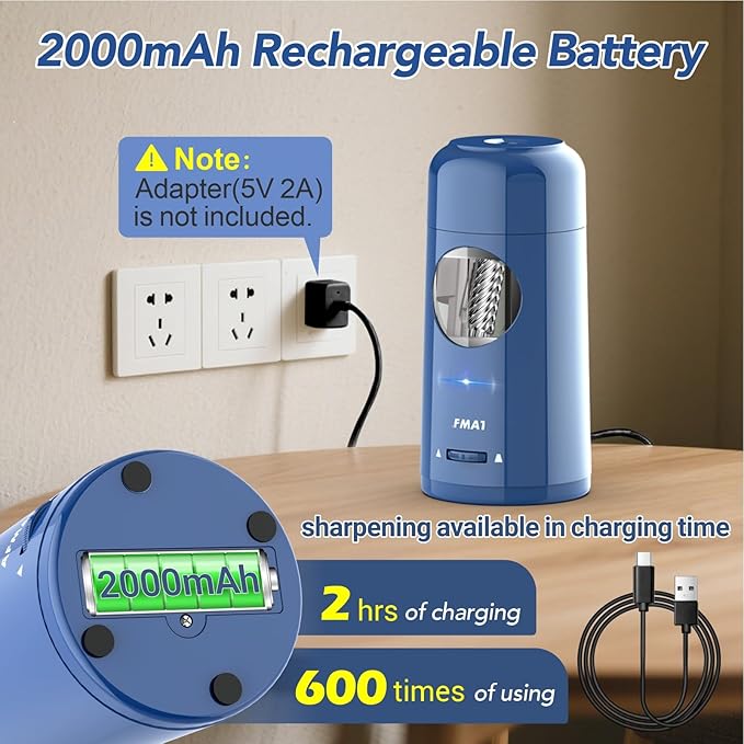 Rechargeable Automatic Electric Pencil Sharpener