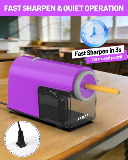 Newly Upgraded Fully Automatic Electric Pencil Sharpener,3X Longer Cutter Life, PSC5PR