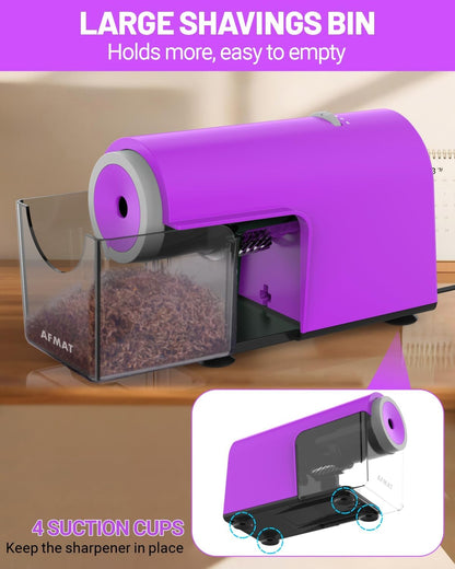 Newly Upgraded Fully Automatic Electric Pencil Sharpener,3X Longer Cutter Life, PSC5PR