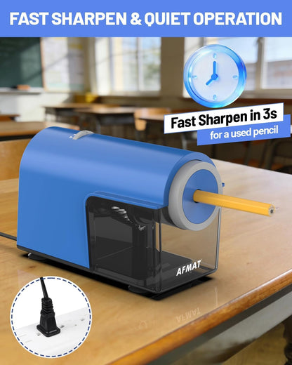 Newly Upgraded Fully Automatic Electric Pencil Sharpener,3X Longer Cutter Life, PSC5PR