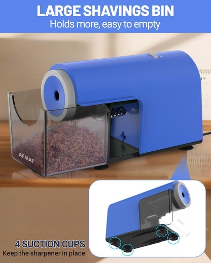 Newly Upgraded Fully Automatic Electric Pencil Sharpener,3X Longer Cutter Life, PSC5PR