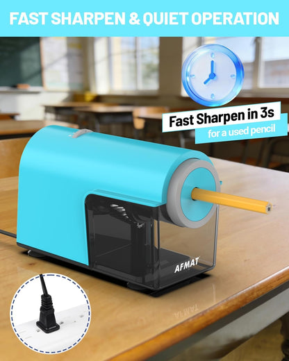 Newly Upgraded Fully Automatic Electric Pencil Sharpener,3X Longer Cutter Life, PSC5PR