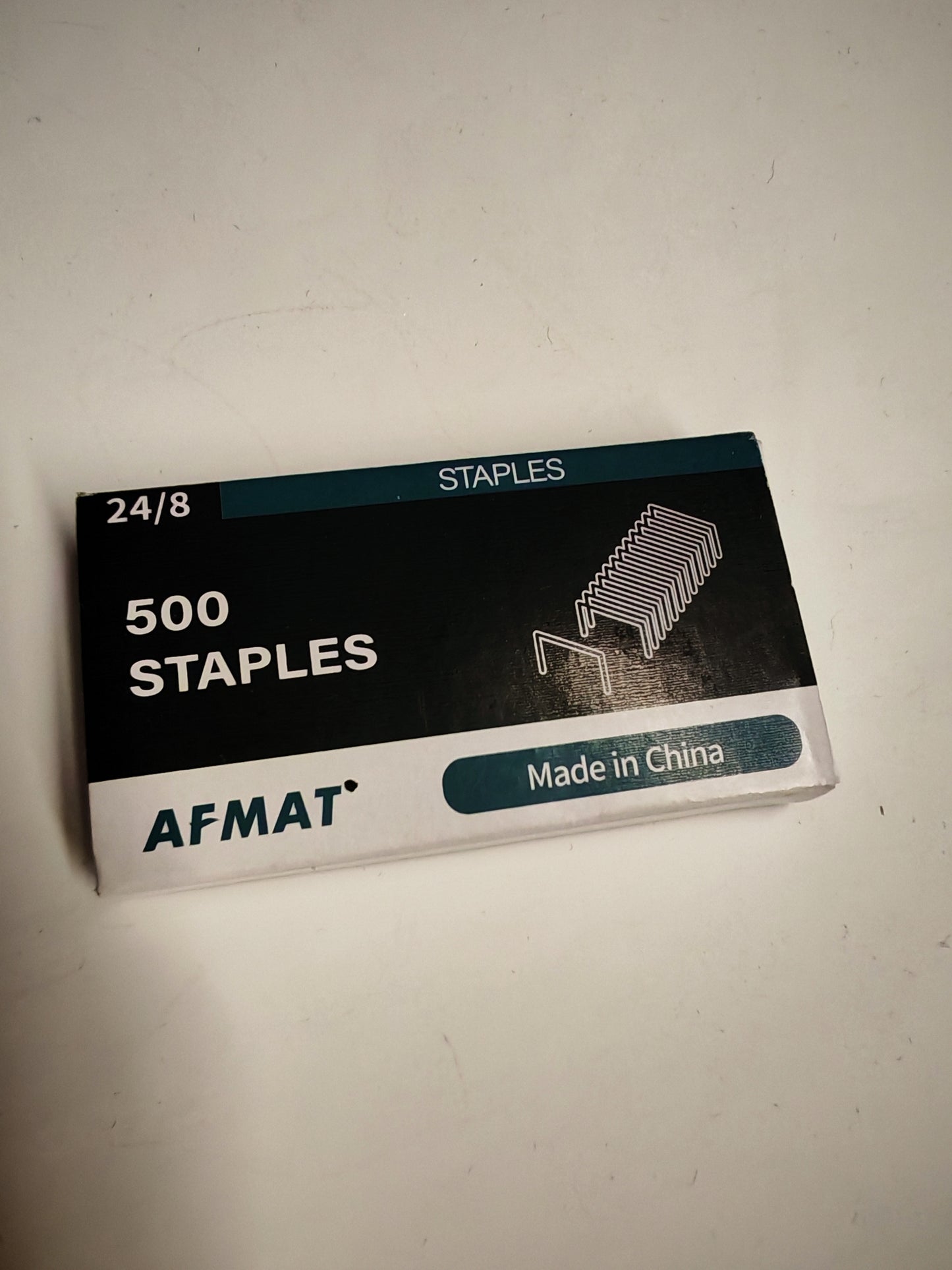 AFMAT 24/8 Staples for Stapler, 500PCS Staples, Sharp Chisel Point Staples for Smooth Stapling, Heavy Duty Metal Staples for Office Home School Desktop Staplers