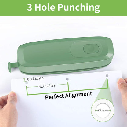 3 Hole Punch, AFMAT Electric Three Hole Punch Heavy Duty, 20-Sheet Punch Capacity