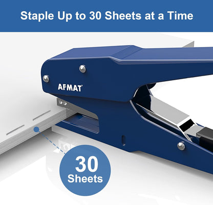 AFMAT Effortless Plier Stapler, Metal 50 Sheet Stapling Plier, with 1000 5/16" Staples
