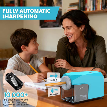 Newly Upgraded Fully Automatic Electric Pencil Sharpener,3X Longer Cutter Life,PSC4CY