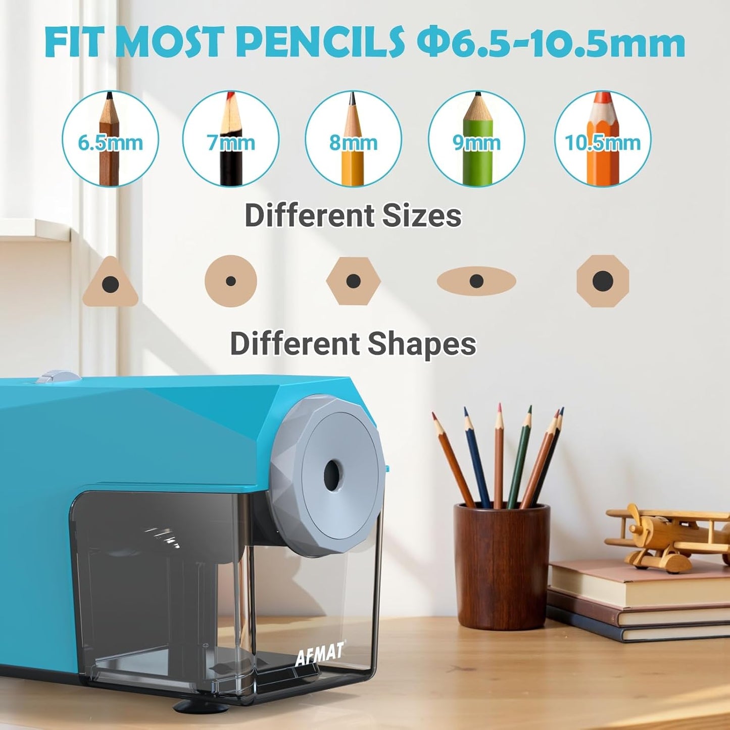 Newly Upgraded Fully Automatic Electric Pencil Sharpener,3X Longer Cutter Life,PSC4CY