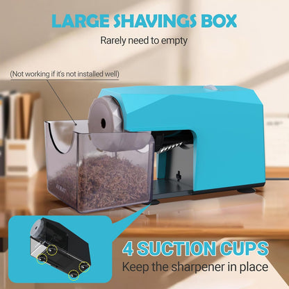 Newly Upgraded Fully Automatic Electric Pencil Sharpener,3X Longer Cutter Life,PSC4CY