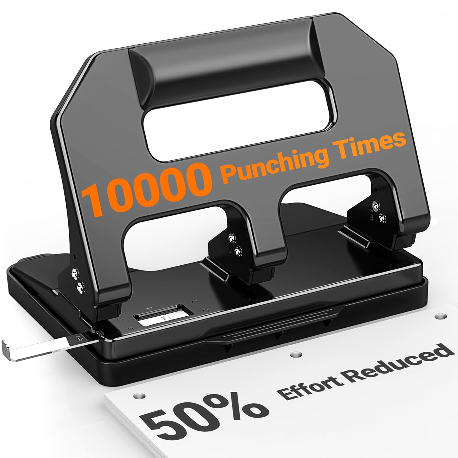 AFMAT HPX1 3 Hole Punch Heavy Duty, 3 Hole Puncher for Binder, 10000+