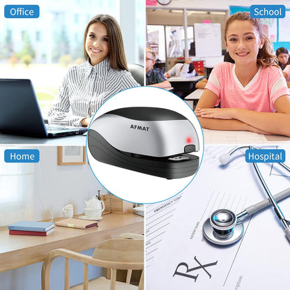 AFMAT Electric Stapler for Desk, Automatic Stapler Desktop, Office Staplers Electric, with Reload Reminder & Release Button, 25 Sheets Capacit