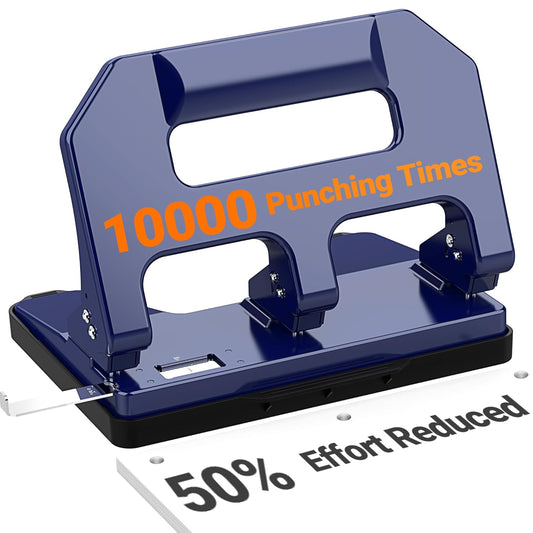 AFMAT 3 Hole Punch Heavy Duty, 3 Hole Puncher for Binder, 10000+ Punching Times, 40-Sheet Three Hole Punch