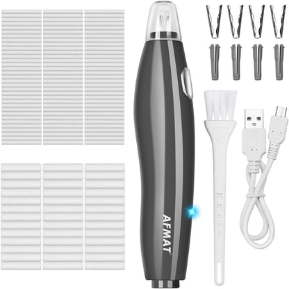 AFMAT Electric Eraser for Artists, AFMAT Rechargeable Electric Eraser Kit,140 Refills for Drafting, Electric Pencil Eraser - Battery Operated for Drawing Pencils, Crafts, Arts