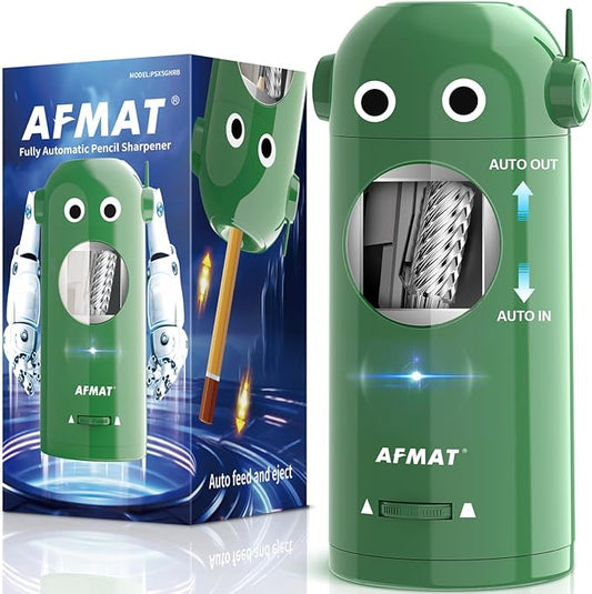 AFMAT Electric Pencil Sharpener, Robot Pencil Sharpener for Colored Pencils 7-11.5mm PSX5GNRB