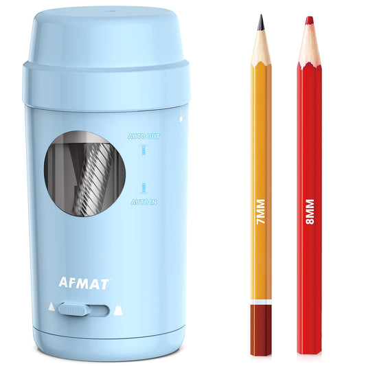 AFMAT PSX8 Fully Automatic Pencil Sharpener,Rechargeable Hands-Free Sharpeners for φ7-8mm Pencils,for Colored Pencils,for Colored Pencils