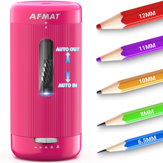 Newly Upgraded Fully Automatic Rechargeable Electric Pencil Sharpener, 3X Longer Cutter Life,PSC3RR