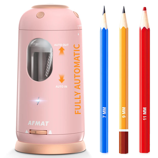 AFMAT PSC8 7-11.5mm Fully Automatic Rechargeable Electric Pencil Sharpener for Jumbo & Colored Pencils (7-11.5mm),PSC8PK