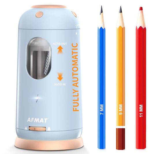 AFMAT PSC8 7-11.5mm Fully Automatic Rechargeable Electric Pencil Sharpener for Jumbo & Colored Pencils (7-11.5mm),PSC8BL