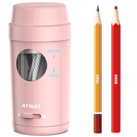 AFMAT PSX8 Fully Automatic Pencil Sharpener,Rechargeable Hands-Free Sharpeners for φ7-8mm Pencils,for Colored Pencils,for Colored Pencils