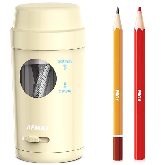 AFMAT PSX8 Fully Automatic Pencil Sharpener,Rechargeable Hands-Free Sharpeners for φ7-8mm Pencils,for Colored Pencils,for Colored Pencils