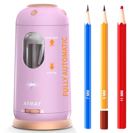 AFMAT PSC8 7-11.5mm Fully Automatic Rechargeable Electric Pencil Sharpener for Jumbo & Colored Pencils (7-11.5mm),PSC8PR