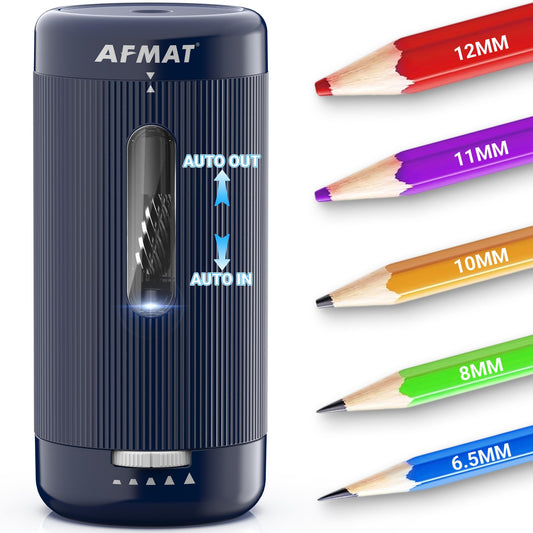 Newly Upgraded Fully Automatic Rechargeable Electric Pencil Sharpener, 3X Longer Cutter Life,PSC3BL