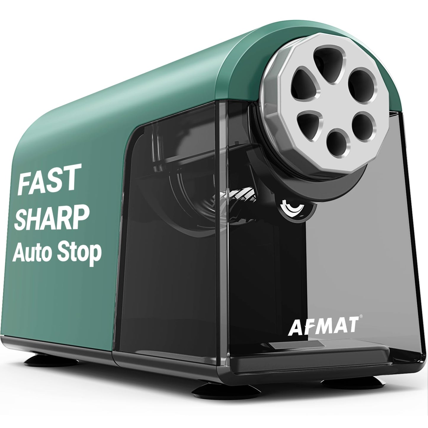 AFMAT PSX2 6 Holes Durable Heavy Duty Electric Pencil Sharpener,Auto Stop Pencil Sharpeners for 6-11mm Colored Pencils,PSX2PK