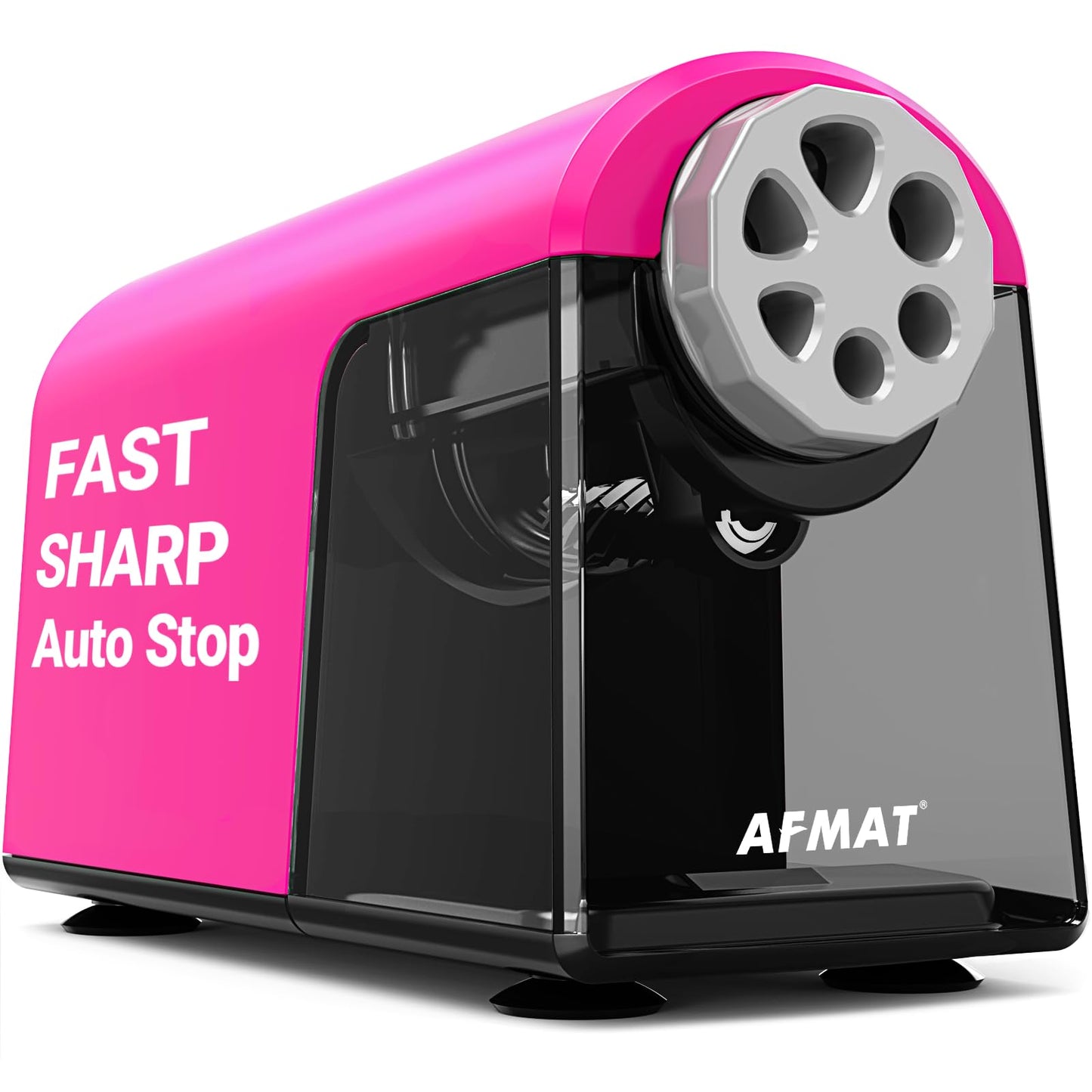 AFMAT PSX2 6 Holes Durable Heavy Duty Electric Pencil Sharpener,Auto Stop Pencil Sharpeners for 6-11mm Colored Pencils,PSX2PK