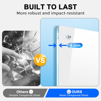 AFMAT Magnetic Glass Whiteboard 96" x 48", GB04EW4