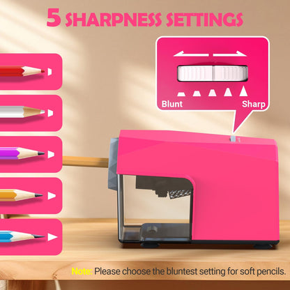 AFMAT PSC4 Super Durable Heavy Duty Fully Automatic Pencil Sharpener, 2X Longer Cutter Life,Auto in & Out, Hands-Free Sharpeners for No.2/Jumbo/Colored Pencils (φ6.5-10.5mm),PSC4RD