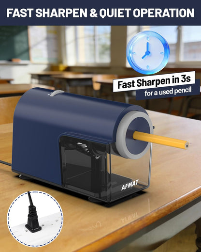 Newly Upgraded Fully Automatic Electric Pencil Sharpener,3X Longer Cutter Life, PSC5PR