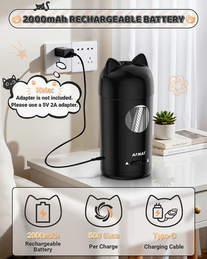 AFMAT PSX9 Cute Cat Electric Fully Automatic Pencil Sharpener for Kids,PSX9PR