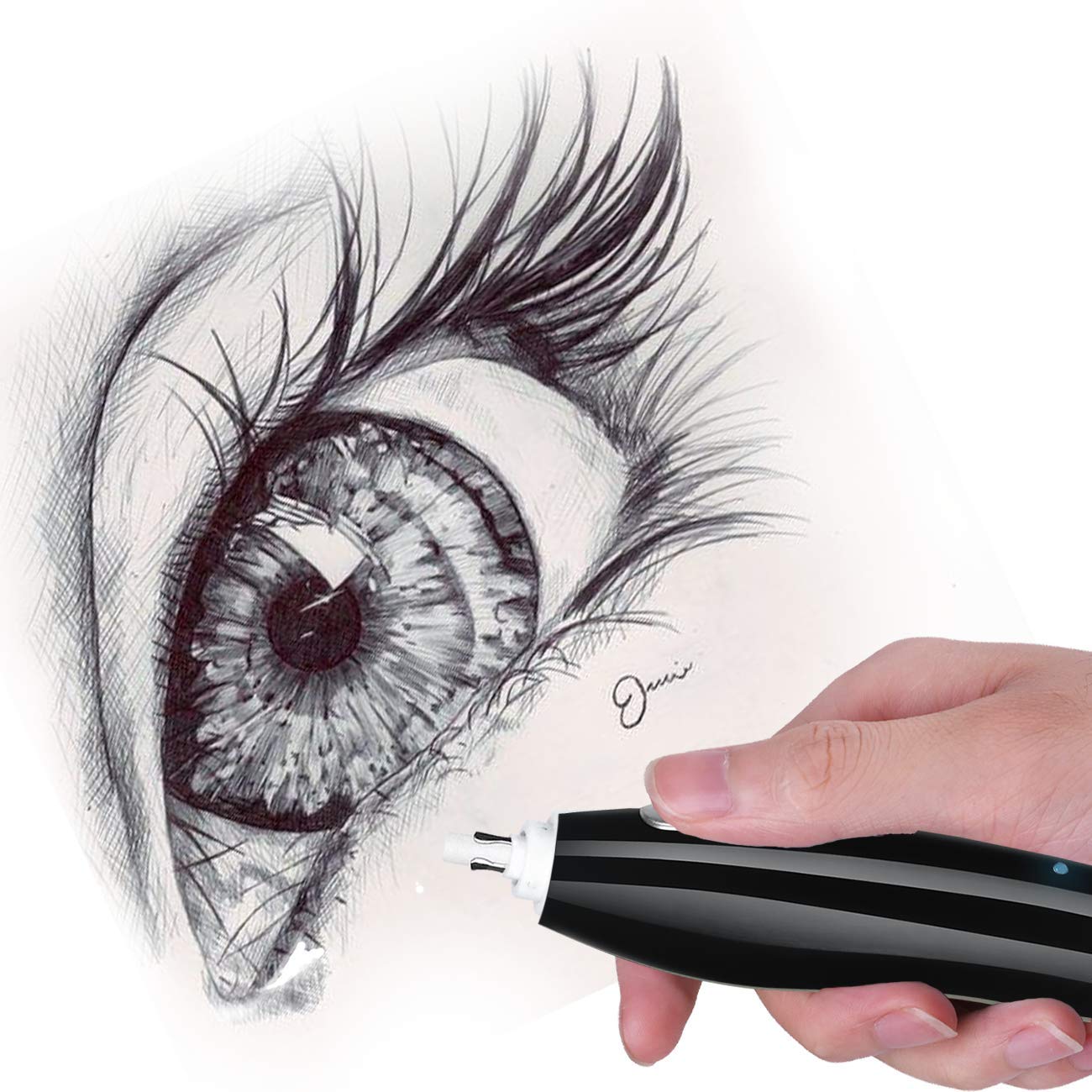 AFMAT EE04 Electric Rechargeable Electric Eraser Kit for Artists,140 Refills for Drafting