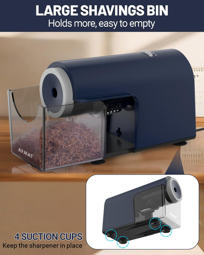 Newly Upgraded Fully Automatic Electric Pencil Sharpener,3X Longer Cutter Life, PSC5PR