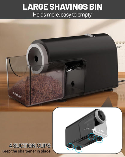 Newly Upgraded Fully Automatic Electric Pencil Sharpener,3X Longer Cutter Life, PSC5PR