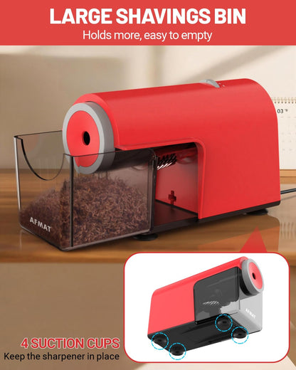 Newly Upgraded Fully Automatic Electric Pencil Sharpener,3X Longer Cutter Life, PSC5PR