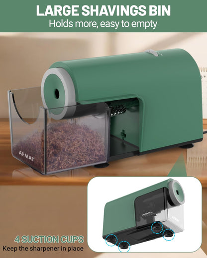 Newly Upgraded Fully Automatic Electric Pencil Sharpener,3X Longer Cutter Life, PSC5PR