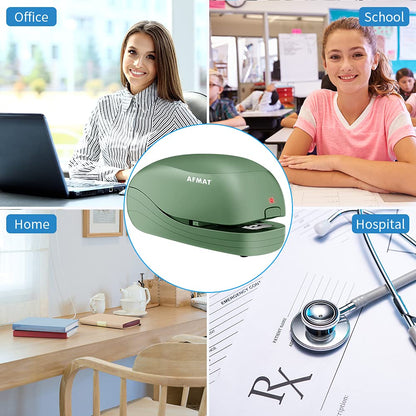 AFMAT Electric Stapler for Desk, Automatic Stapler Desktop, Office Staplers Electric, with Reload Reminder & Release Button, 25 Sheets Capacit,Model:ES03A(Black）