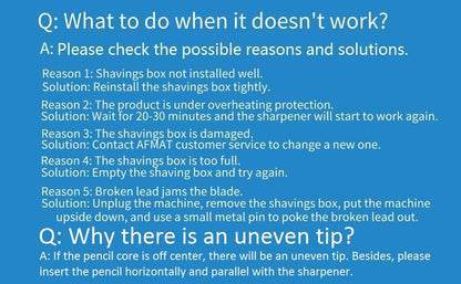 AFMAT PS13 Durable Heavy-Duty Electric Pencil Sharpener for Classrooms for 6.5-8mm No.2/Colored Pencils