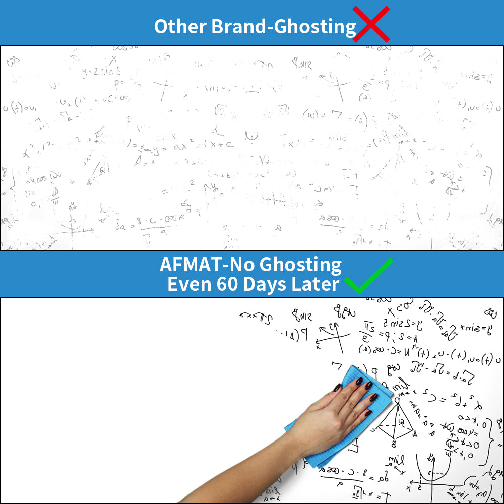 AFMAT White Board Paper, White Board Stick on Wall, Dry Eraser Paper,  Whiteboard Wallpaper, 17.3 x 78Upgraded PET-No Ghost, Dry Earse Wallpaper  for