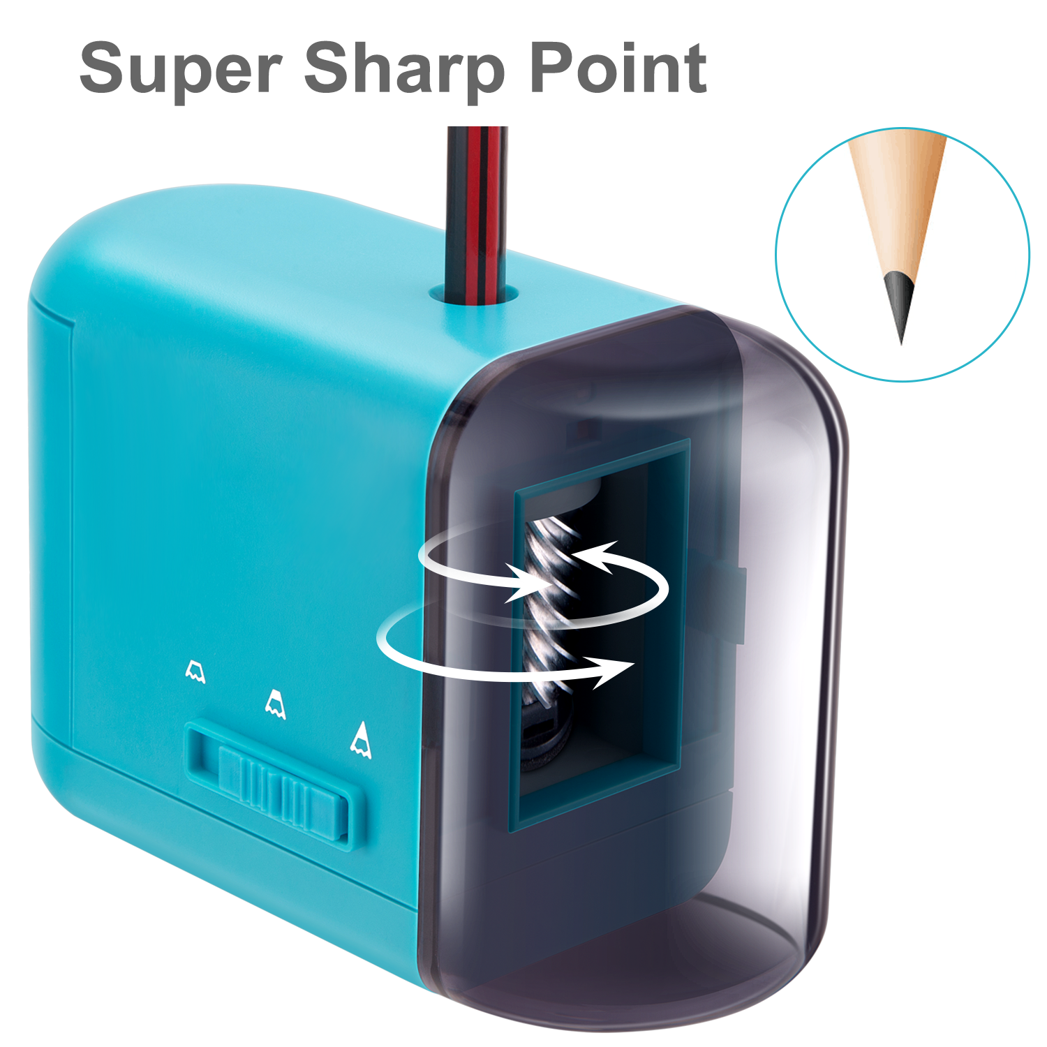 Electric Pencil Sharpener for Colored Pencils (6-8mm) with Adapter Bla –  AFMAT