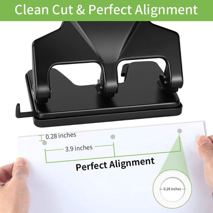 Heavy Duty 3 Hole Punch, 40-Sheet Heavy Duty Paper Punch