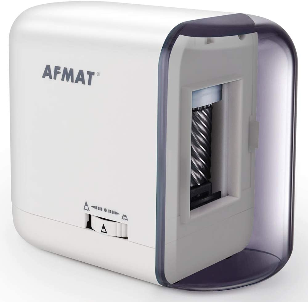 AFMAT Electric Pencil Sharpener for Colored Pencils 7-11.5mm, Auto in &  Out, Fully Automatic Rechargeable Hands-Free Pencil Sharpener for Large