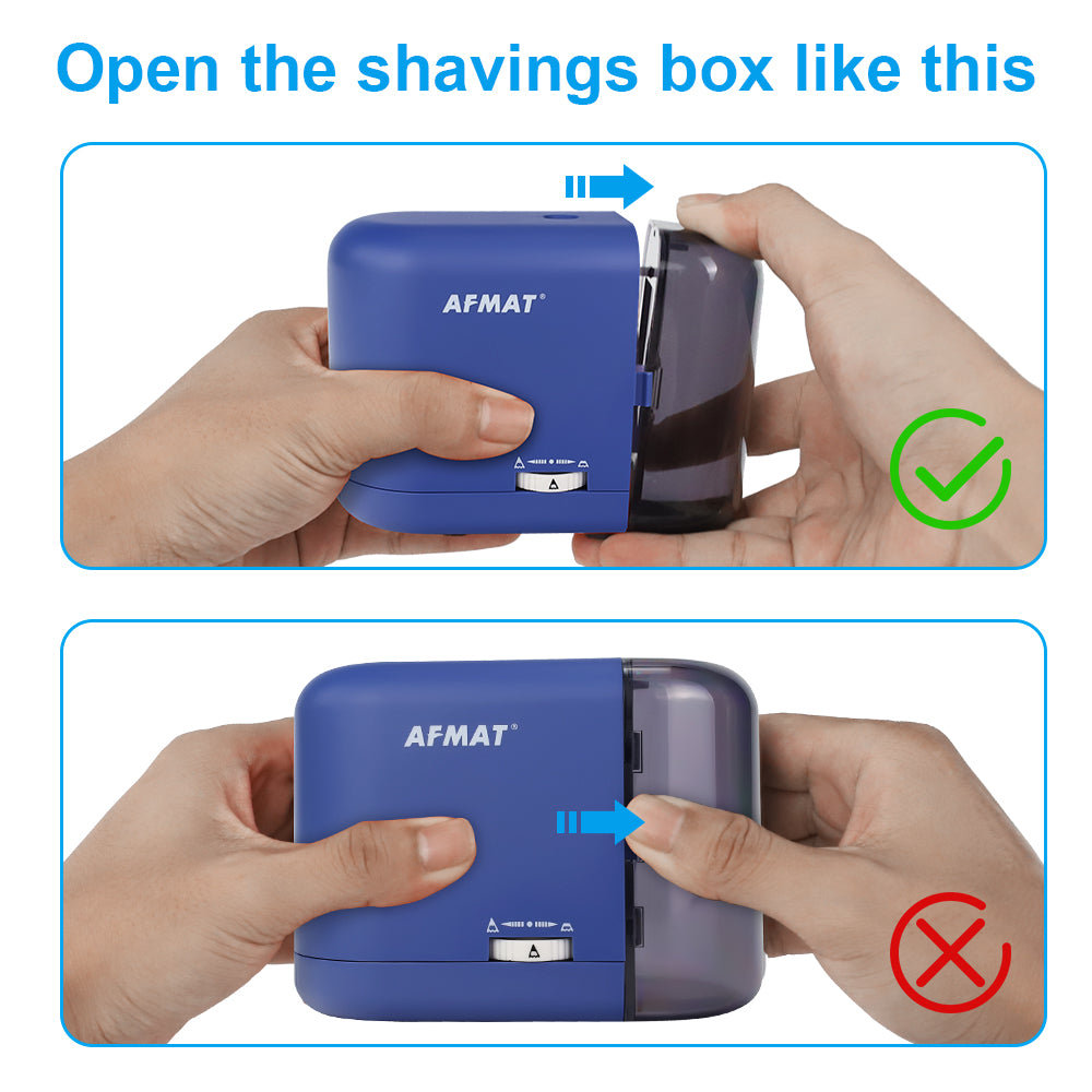 Auto Stop Electric Pencil Sharpener for Colored Pencils (6-8mm) with Adapter Blue-PS72
