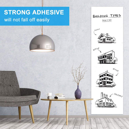 White Board Sticker, Dry Eraser Paper for Wall, Upgrade PET-No Ghost, 1.45 x 11 ft