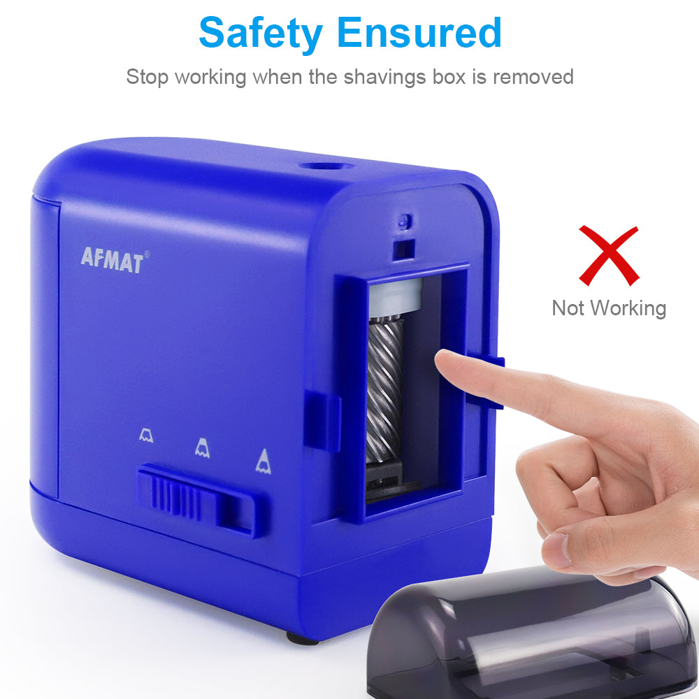  AFMAT Electric Pencil Sharpener - Portable Fast Pencil  Sharpener for Kids - Dual Power Colored Pencil Sharpener (Plug in or  Battery Operated), Ideal for #2 Pencils Colored Pencils, Gift : Office  Products