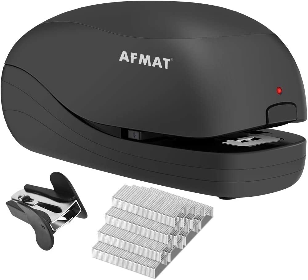 Portable Electric Stapler Desktop, AFMAT Automatic Stapler Heavy Duty-ES03